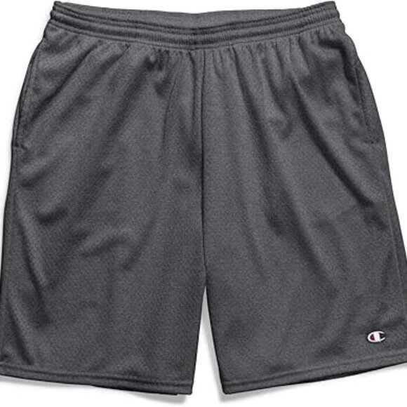 Champion Men Athletic Shorts Mesh Elastic Waist Gray NWT - Picture 1 of 3